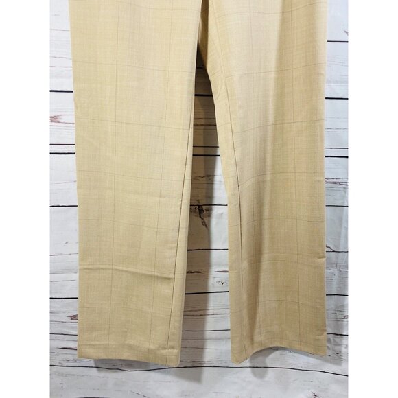 Gap Dress Pants Womens Sz 4 x 30 Tan Pinstripe Career Straight Leg Flat Spring - Picture 2 of 8